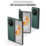 For Huawei Mate X3 5G Folding Design Cell Phone Case Cross Texture PU Leather+PC Phone Cover
