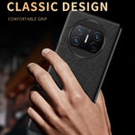 For Huawei Mate X3 5G Folding Design Cell Phone Case Cross Texture PU Leather+PC Phone Cover