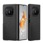 For Huawei Mate X3 5G Folding Design Cell Phone Case Cross Texture PU Leather+PC Phone Cover
