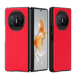 For Huawei Mate X3 5G Folding Design Cell Phone Case Cross Texture PU Leather+PC Phone Cover