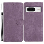 For Google Pixel 8 Solid Color Skin-touch Stand Leather Wallet Cover Cell Phone Case