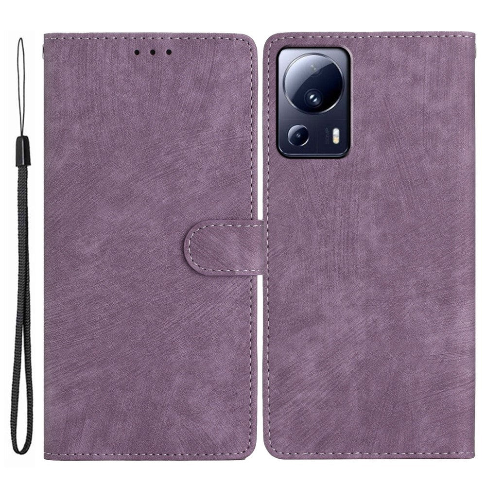 Xiaomi 13 Lite / Civi 2 5G Enfärgat Läderplånboksfodral med Skin-touch-funktion, Mobilskal