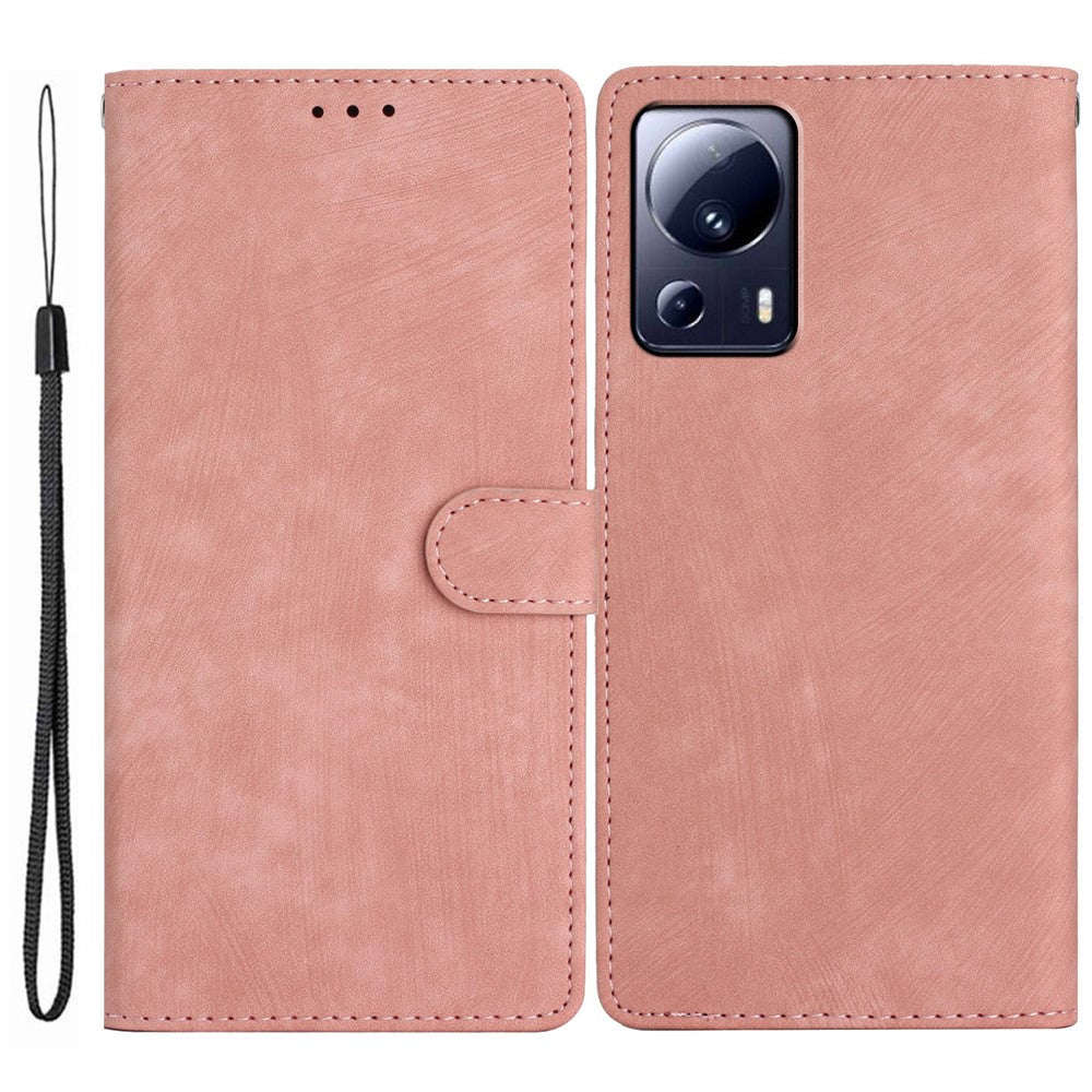 Xiaomi 13 Lite / Civi 2 5G Enfärgat Läderplånboksfodral med Skin-touch-funktion, Mobilskal