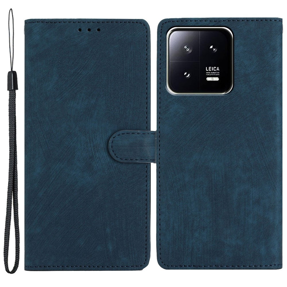 Xiaomi 13 5G Enfärgad Folio Flip PU Läder Plånboksfodral Skin-touch Stativ mobilfodral