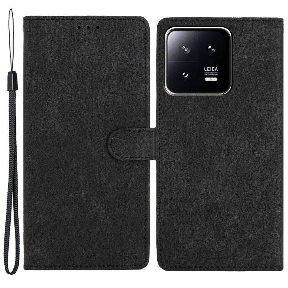 Xiaomi 13 5G Enfärgad Folio Flip PU Läder Plånboksfodral Skin-touch Stativ mobilfodral