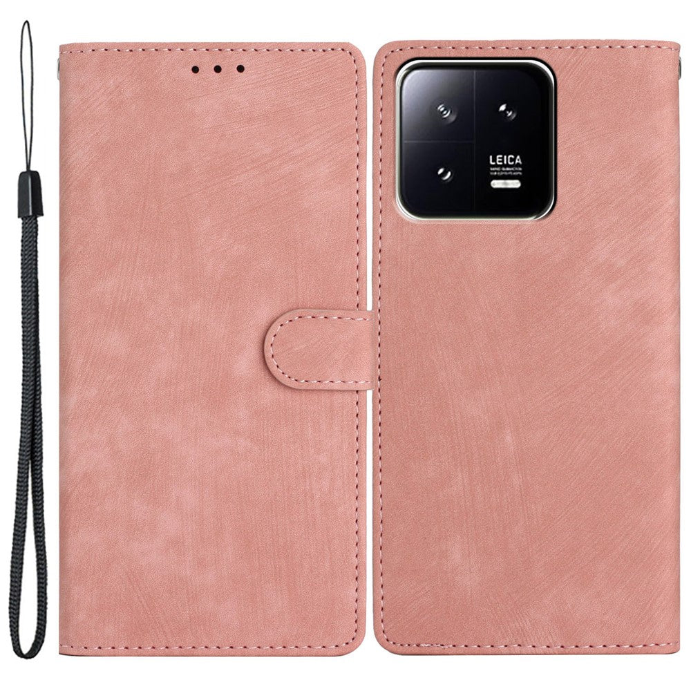 Xiaomi 13 5G Enfärgad Folio Flip PU Läder Plånboksfodral Skin-touch Stativ mobilfodral