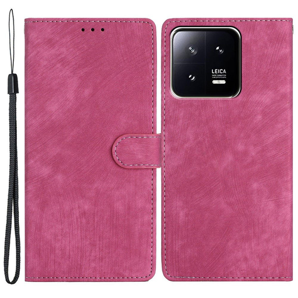 Xiaomi 13 5G Enfärgad Folio Flip PU Läder Plånboksfodral Skin-touch Stativ mobilfodral