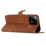 Xiaomi 13 Pro 5G Enfärgat Skin-touch PU-läder Plånboksfodral Stativ Folio Flip mobilfodral