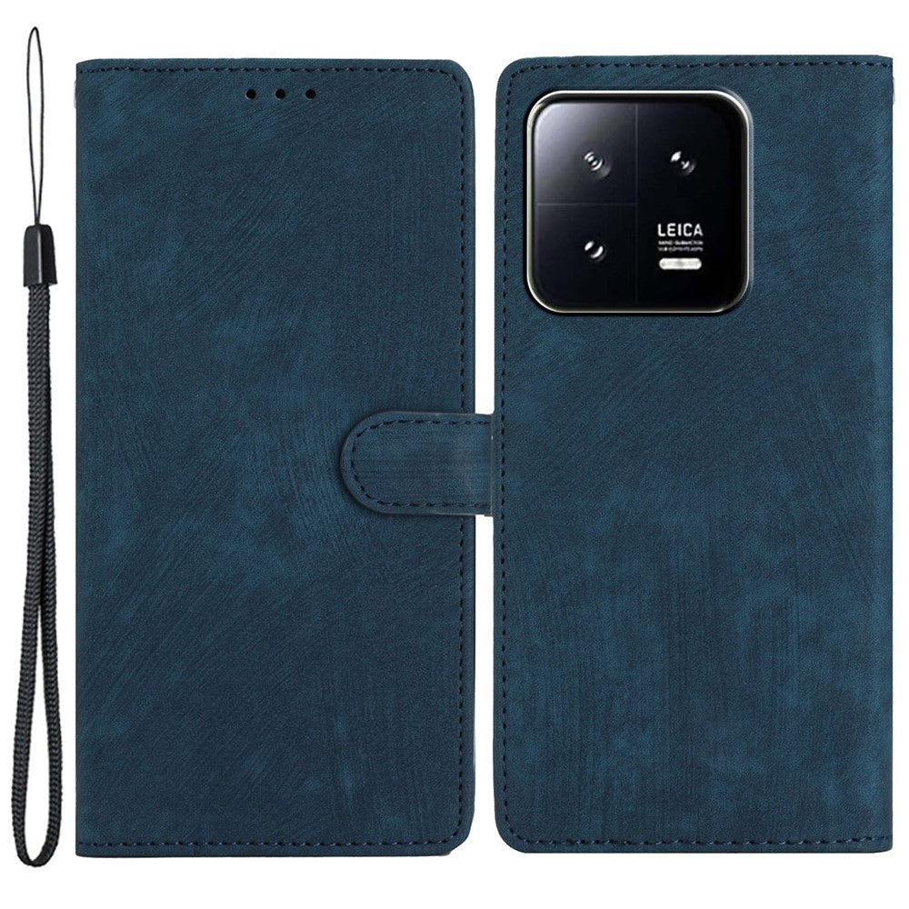 Xiaomi 13 Pro 5G Enfärgat Skin-touch PU-läder Plånboksfodral Stativ Folio Flip mobilfodral