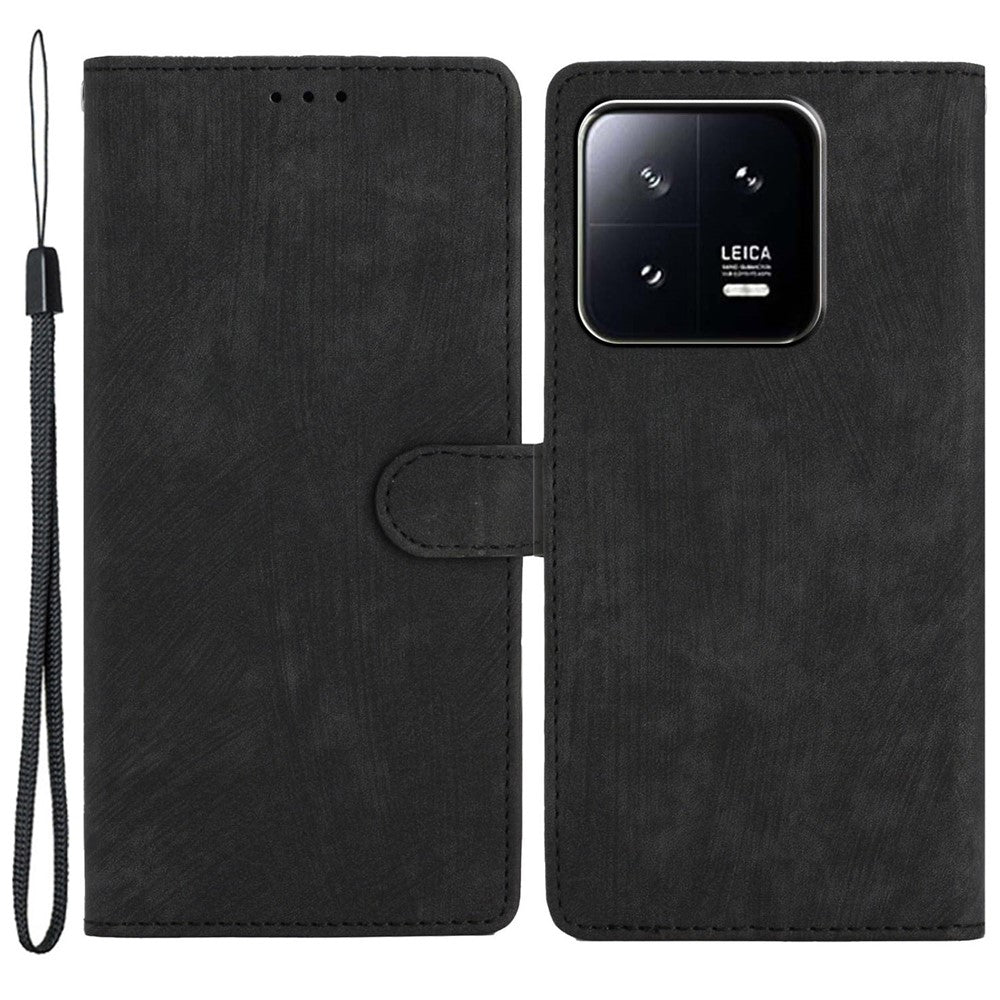 Xiaomi 13 Pro 5G Enfärgat Skin-touch PU-läder Plånboksfodral Stativ Folio Flip mobilfodral