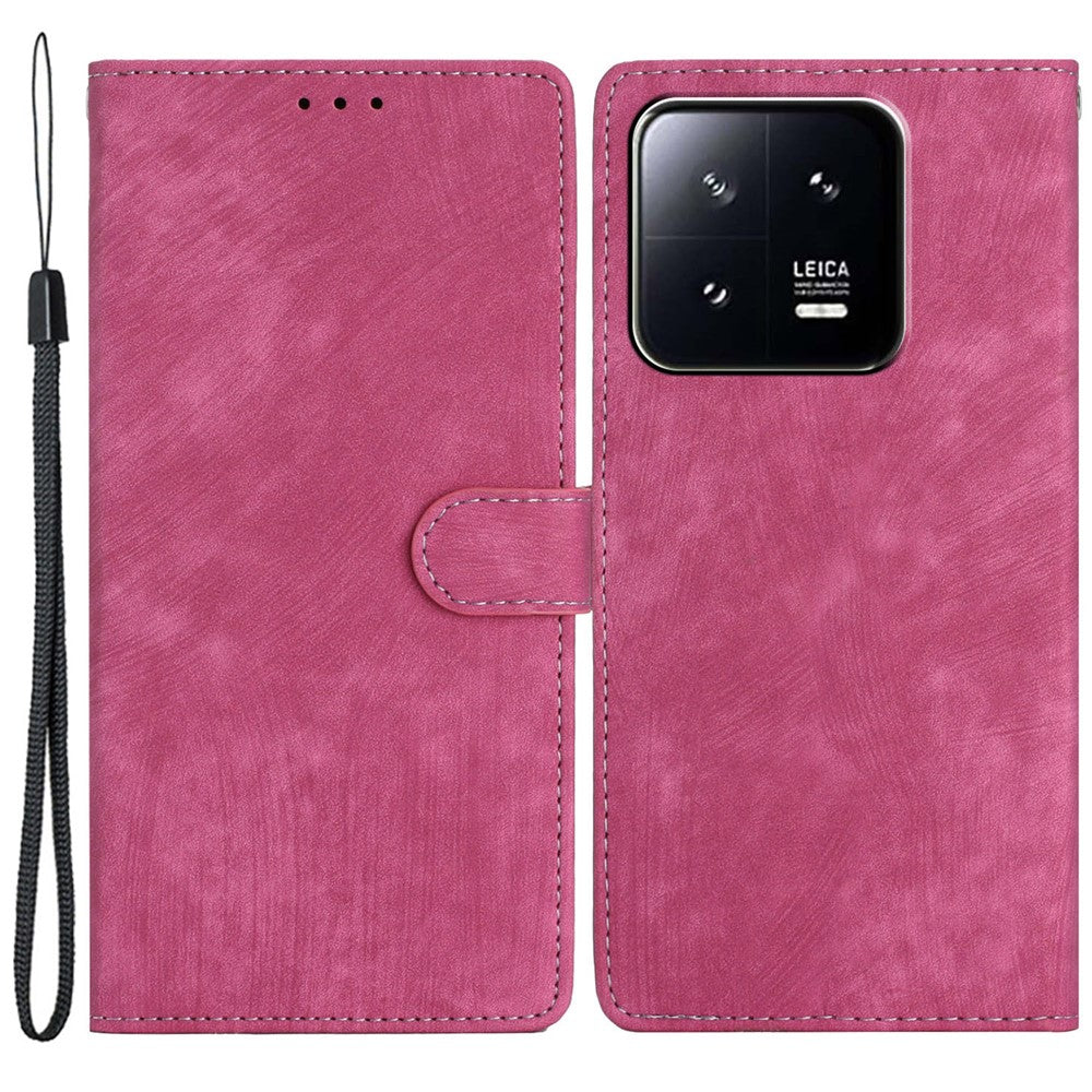 Xiaomi 13 Pro 5G Enfärgat Skin-touch PU-läder Plånboksfodral Stativ Folio Flip mobilfodral