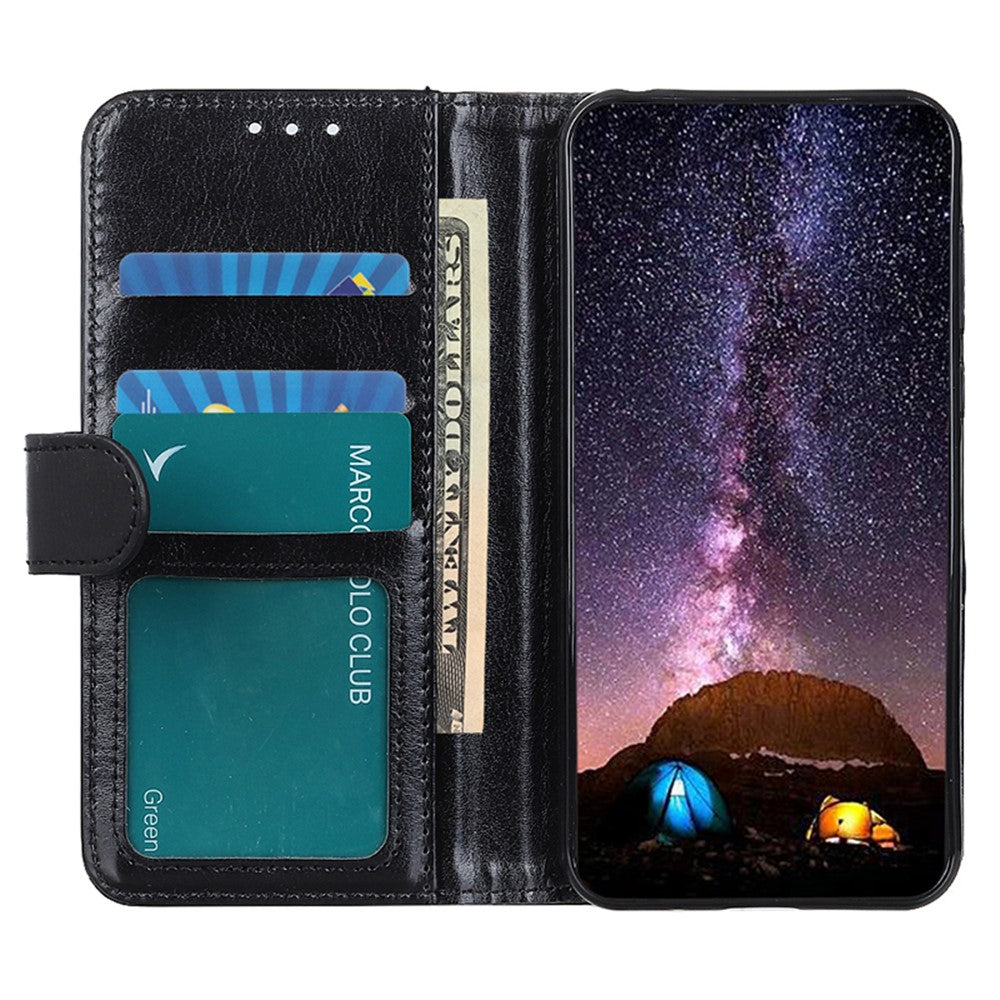 For Google Pixel 8 5G PU Leather+TPU Phone Cover Crazy Horse Texture Cellphone Wallet Stand Case