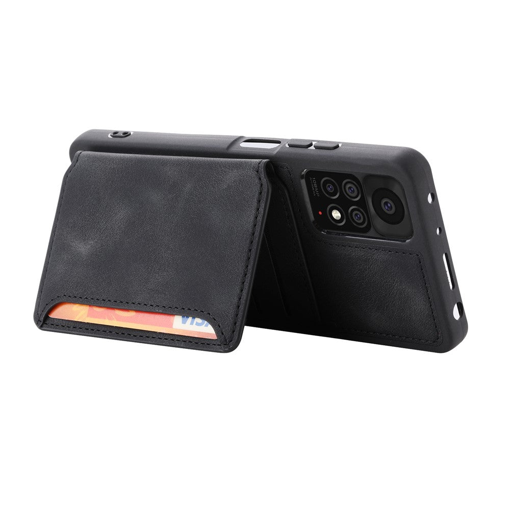 For Xiaomi Redmi Note 11 4G (Qualcomm) / Note 11S 4G RFID Blocking Phone Case Kickstand Wallet Leather+TPU Cover