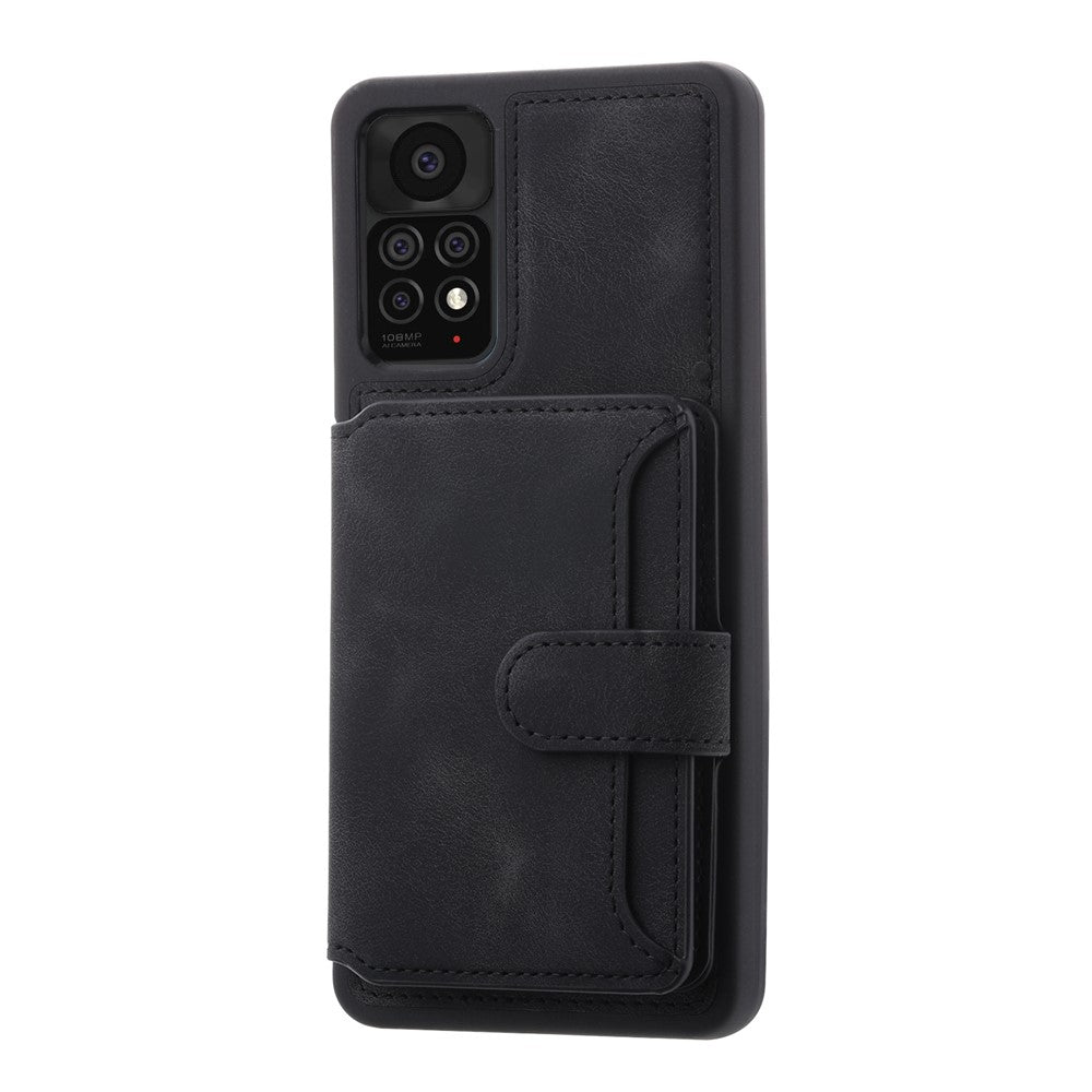 Xiaomi Redmi Note 11 4G (Qualcomm) / Note 11S 4G RFID-blockerande mobilskal med stativ, plånbok, läder + TPU-skydd