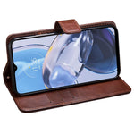 IDEWEI Til Motorola Moto E13 4G Pung Telefoncover Crazy Horse Tekstur Stativ PU Læder Cover