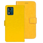 IDEWEI Til Motorola Moto E13 4G Pung Telefoncover Crazy Horse Tekstur Stativ PU Læder Cover