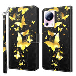 For Xiaomi 13 Lite / Civi 2 5G PU Leather Wallet Phone Case 3D Pattern Printing Phone Stand Cover with Strap