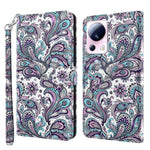 For Xiaomi 13 Lite / Civi 2 5G PU Leather Wallet Phone Case 3D Pattern Printing Phone Stand Cover with Strap