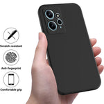 Phone Case for Xiaomi Redmi Note 12 4G , Liquid Silicone Soft Lining Drop-proof Cover with Strap