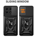 Til Honor X8a 4G Stødsikkert Kickstand PC+TPU Telefoncover med Skydelinsebeskyttelse