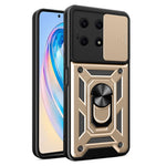 Til Honor X8a 4G Stødsikkert Kickstand PC+TPU Telefoncover med Skydelinsebeskyttelse