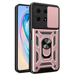 Til Honor X8a 4G Stødsikkert Kickstand PC+TPU Telefoncover med Skydelinsebeskyttelse