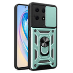 Til Honor X8a 4G Stødsikkert Kickstand PC+TPU Telefoncover med Skydelinsebeskyttelse