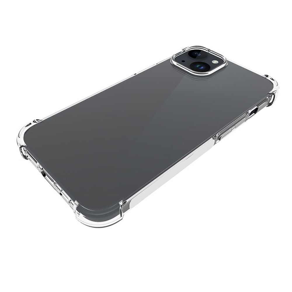 For iPhone 15 Super Clear TPU Cell Phone Case Non-Slip Anti-Dust Mobile Phone Back Cover Shell