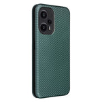 For Xiaomi Redmi Note 12 Turbo / Poco F5 5G Carbon Fiber Texture Leather Case Flip Stand Cell Phone Cover