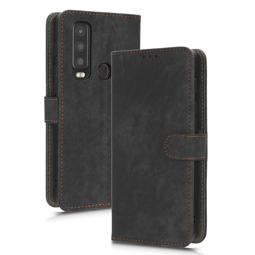 Til Motorola Defy 2 5G / Cat S75 5G Telefon Pung Cover PU Læder RFID Blokerende Stativ Etui med Rem
