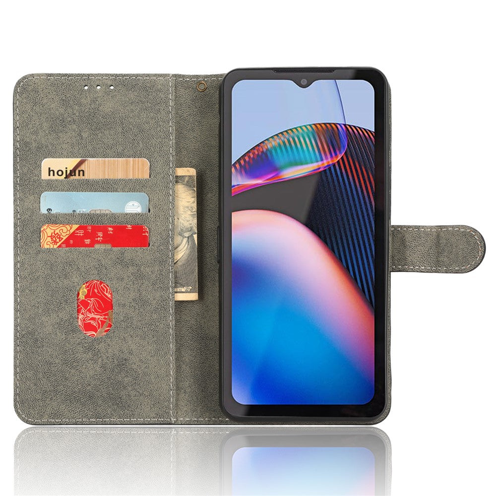 Til Motorola Defy 2 5G / Cat S75 5G Telefon Pung Cover PU Læder RFID Blokerende Stativ Etui med Rem
