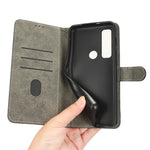 Til Motorola Defy 2 5G / Cat S75 5G Telefon Pung Cover PU Læder RFID Blokerende Stativ Etui med Rem