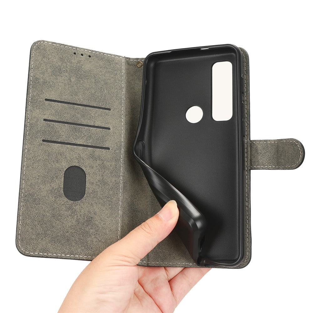 Til Motorola Defy 2 5G / Cat S75 5G Telefon Pung Cover PU Læder RFID Blokerende Stativ Etui med Rem