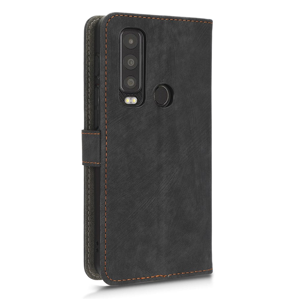 Til Motorola Defy 2 5G / Cat S75 5G Telefon Pung Cover PU Læder RFID Blokerende Stativ Etui med Rem