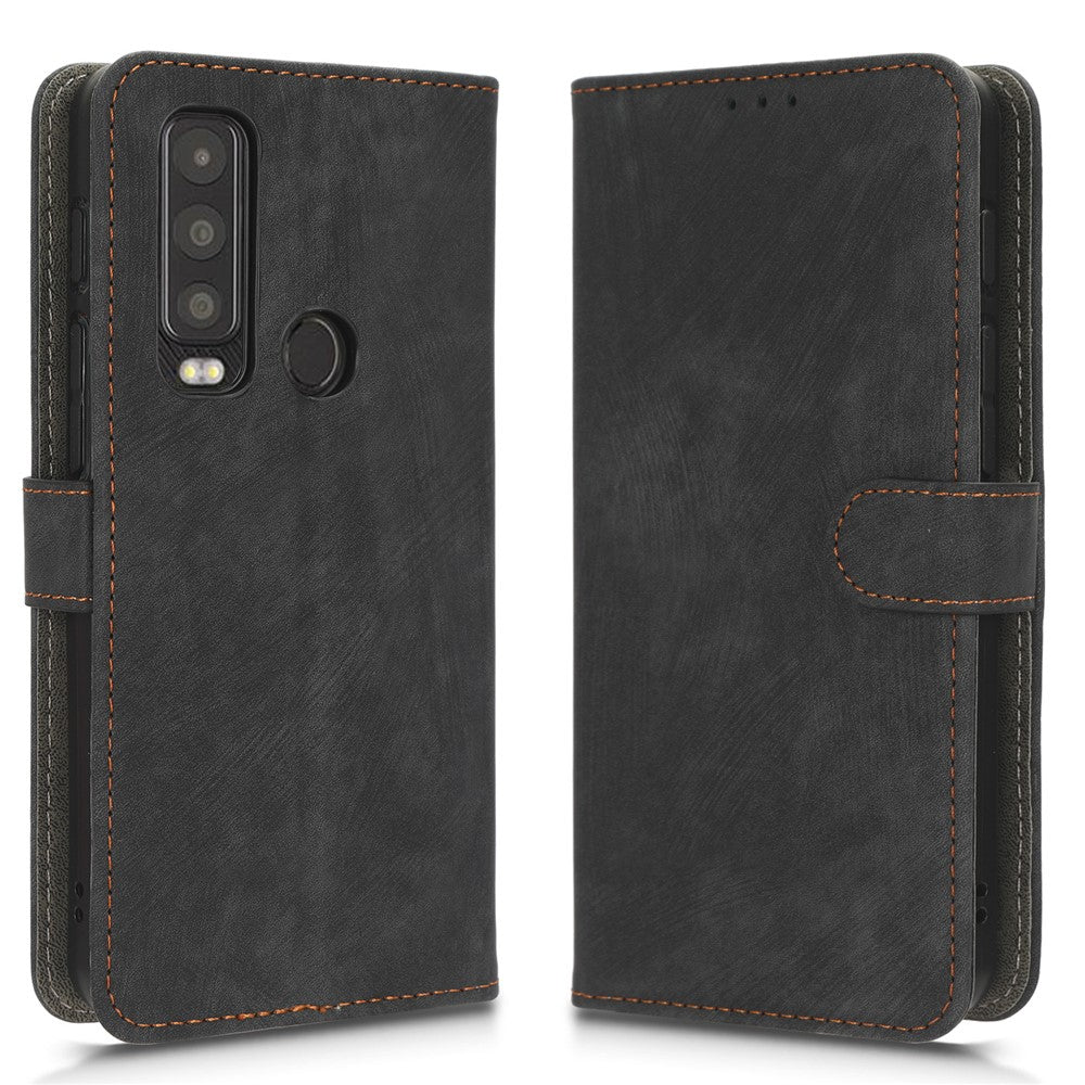 Til Motorola Defy 2 5G / Cat S75 5G Telefon Pung Cover PU Læder RFID Blokerende Stativ Etui med Rem