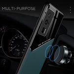 Xiaomi Poco F5 Pro 5G / Redmi K60 Pro 5G / K60 5G Läderbelagd TPU + PC-skal Magnetisk bilhållare mobilskal