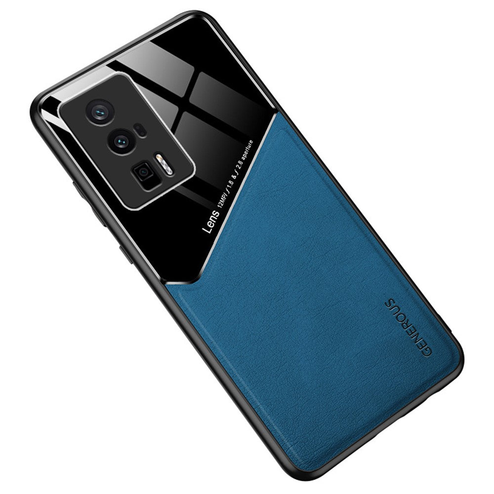Xiaomi Poco F5 Pro 5G / Redmi K60 Pro 5G / K60 5G Läderbelagd TPU + PC-skal Magnetisk bilhållare mobilskal