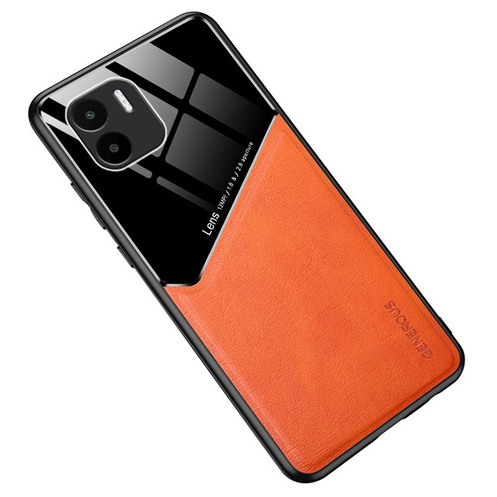 For Xiaomi Redmi A1 4G / A2 4G Magnetic Car Mount Phone Case PU Leather Coated TPU + PC Cover