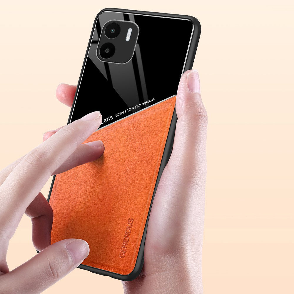 For Xiaomi Redmi A1 4G / A2 4G Magnetic Car Mount Phone Case PU Leather Coated TPU + PC Cover