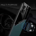 For Xiaomi Redmi A1 4G / A2 4G Magnetic Car Mount Phone Case PU Leather Coated TPU + PC Cover