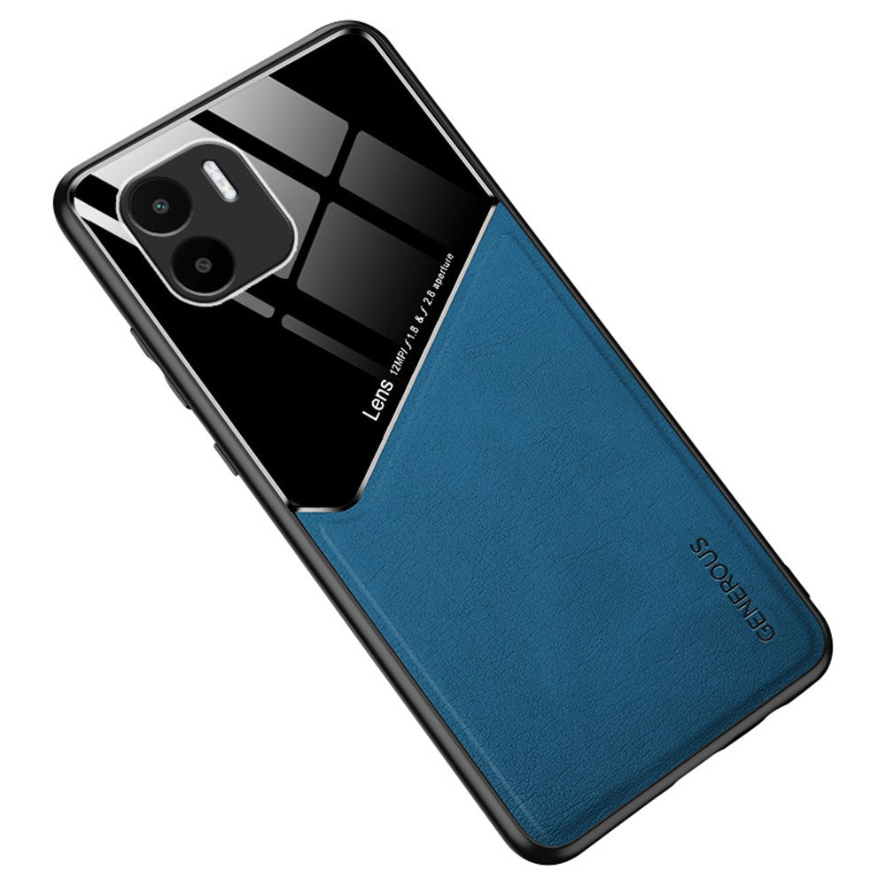 For Xiaomi Redmi A1 4G / A2 4G Magnetic Car Mount Phone Case PU Leather Coated TPU + PC Cover