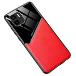 For Xiaomi Redmi A1 4G / A2 4G Magnetic Car Mount Phone Case PU Leather Coated TPU + PC Cover