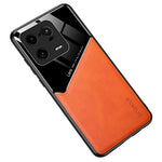 Anti-dorp Slim-skal för Xiaomi 13 Pro 5G TPU PC PU-lädermobilskal med stöd för magnetiskt bilfäste