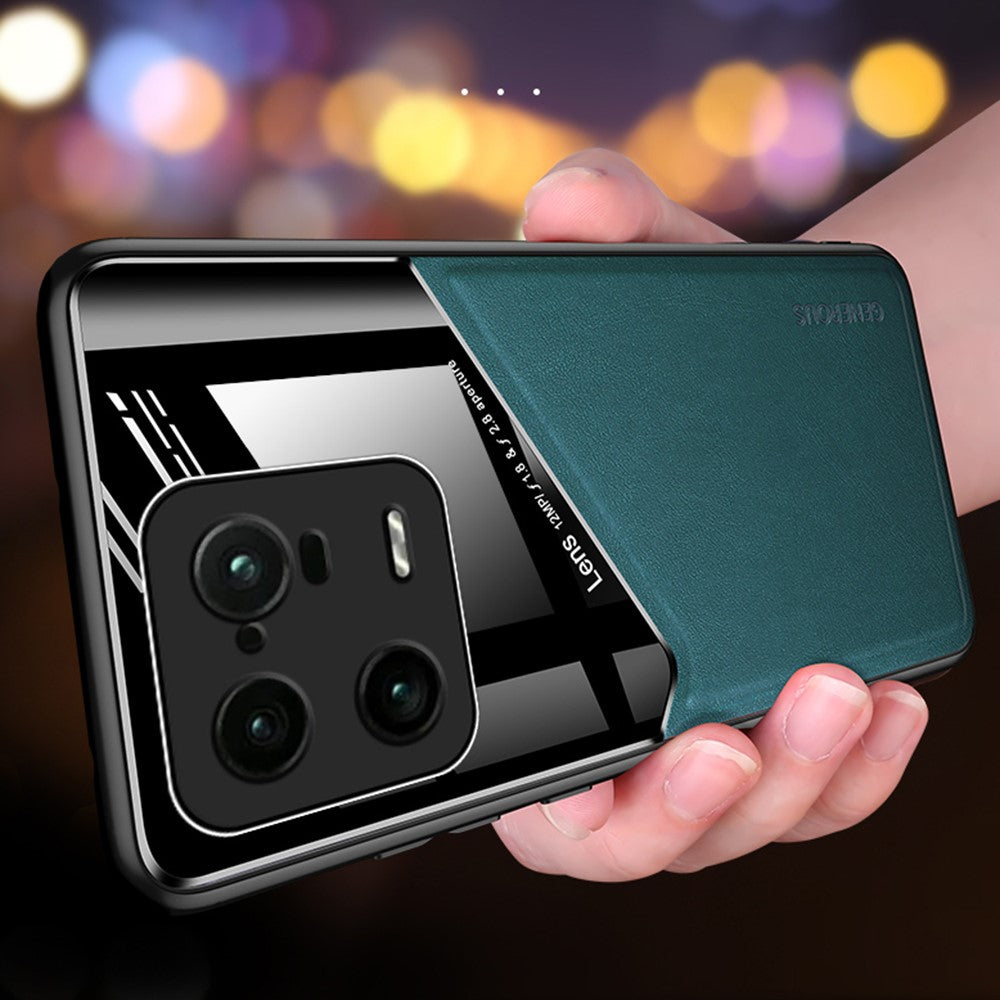 Anti-dorp Slim-skal för Xiaomi 13 Pro 5G TPU PC PU-lädermobilskal med stöd för magnetiskt bilfäste