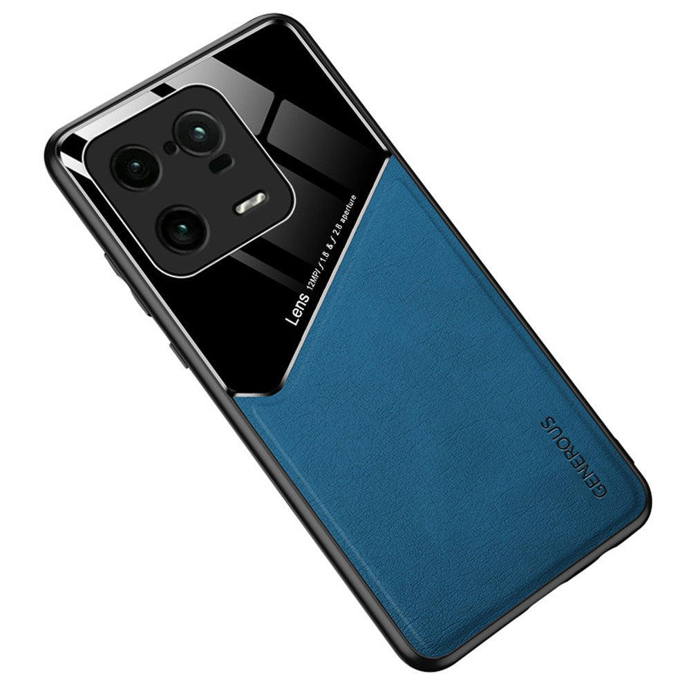 Anti-dorp Slim-skal för Xiaomi 13 Pro 5G TPU PC PU-lädermobilskal med stöd för magnetiskt bilfäste