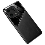 Anti-dorp Slim-skal för Xiaomi 13 Pro 5G TPU PC PU-lädermobilskal med stöd för magnetiskt bilfäste