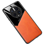 Huawei Mate 50 Pro 4G, fallskyddande mobilskal, TPU + PC + PU-läder, smalt mobilskal, stöd för magnetiskt bilfäste
