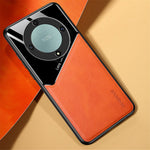 TPU + PC + PU Leather Phone Cover for Honor X9a 5G Slim Phone Case Support Magnetic Car Mount