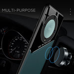 TPU + PC + PU Leather Phone Cover for Honor X9a 5G Slim Phone Case Support Magnetic Car Mount