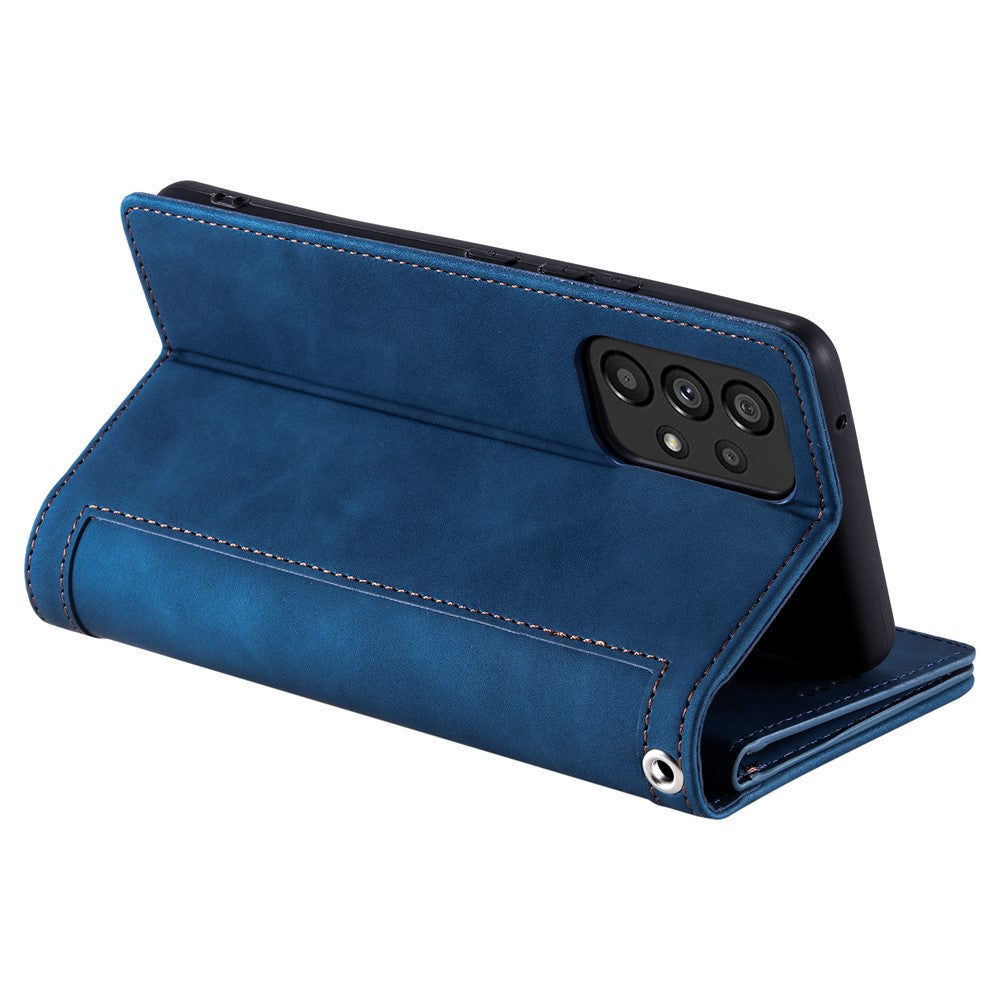 PU Læder Telefoncover til Samsung Galaxy A33 5G, Lynlåslomme 9 Kortlommer Telefoncover